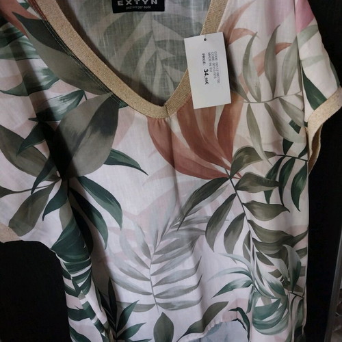 Extyn blouse new, white and beige, size L - XL