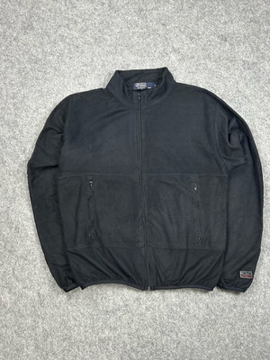 Vintage Polo Ralph Lauren Hi Tech black fleece jacket men's L like new