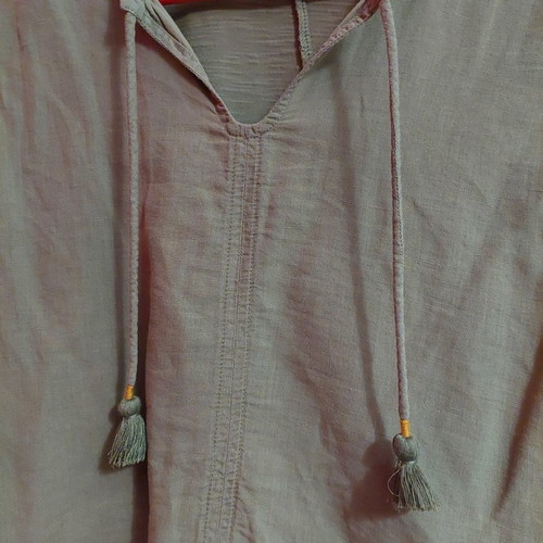 Khaki cotton blouse used, size M