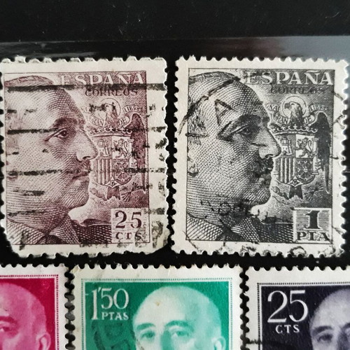 Spain 1939 & 1955 General Franco stamps like new, set of 7