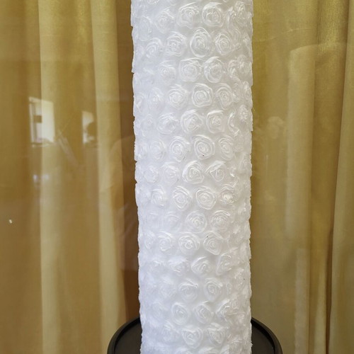 Luxury embossed wedding candles with metal stands new