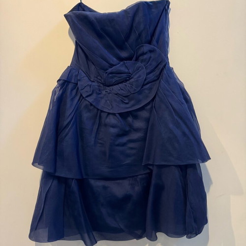 unique blue dresses Unique Tulle Tiered Dusty Blue Prom Dress main image 1