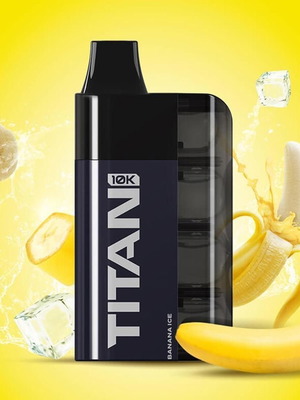 Titan 10K Puffs Disposable Vape Banana Ice new