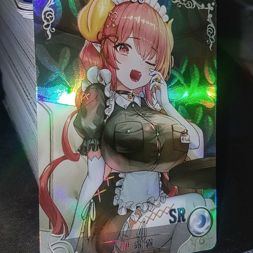 iLulu Miss Kobayashi's Dragon Maid anime waifu card with holo foil
