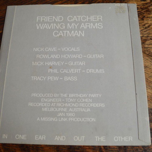 The Birthday Party The Friend Catcher 4AD 7'' Single used, punk
