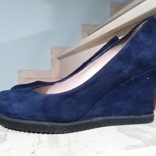 Classico platform shoe like new, blue size 38