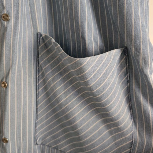 Zara long shirt blue like new with unique buttons