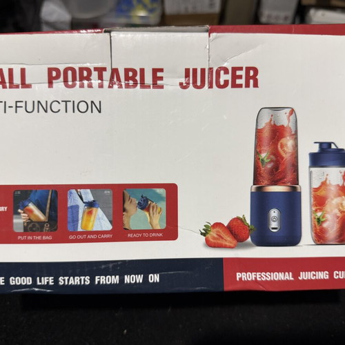 Mini Portable Juicer Blender with 6 Blades and 2 Cups, USB