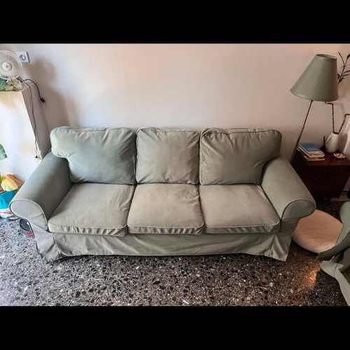 EKTORP IKEA sofa set, three-seater and two-seater