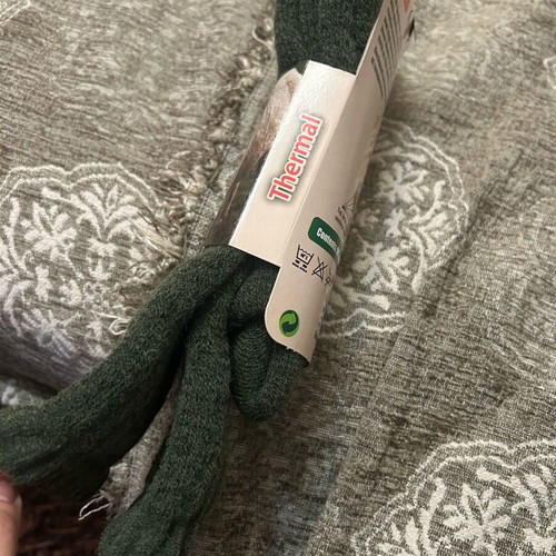 A Deep wool thermal high socks new, green