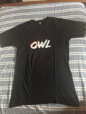 Owl T-shirt μεταχειρισμένο, μαύρο, μέγεθος small, φαρδιά γραμμή