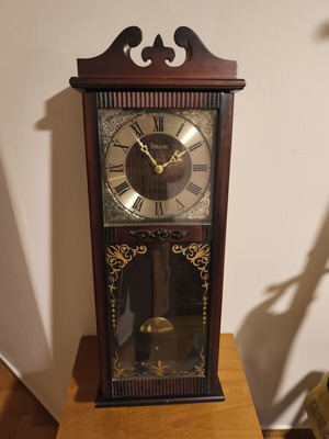 Vintage Rhythm wooden wall clock with pendulum used