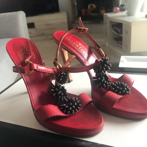 Valentino sandals used, red, size 36