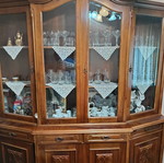 Showcase carved walnut new