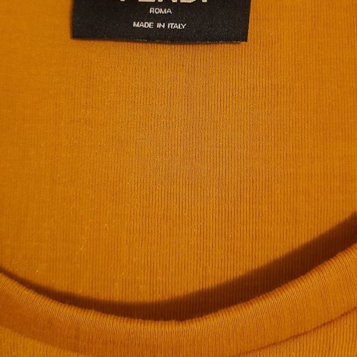 Fendi men's T-shirt new, size S, mustard color