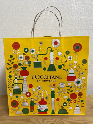 Σακούλα L Occitane κίτρινη καινούργια με σχέδια