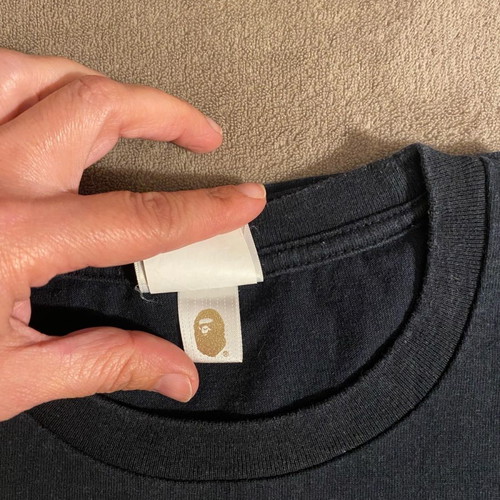 Ανδρική μπλούζα Bape small μεταχειρισμένη, μαύρη με zip gold shark