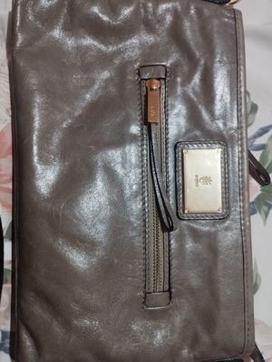 KEM leather handbag like new, grey