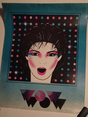 Vintage αφίσα Patrick Nagel Memphis Design 80s, σαν καινούργιο