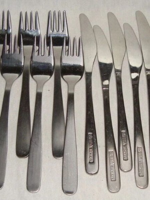 British Airways cutlery set used, rare 24 pieces