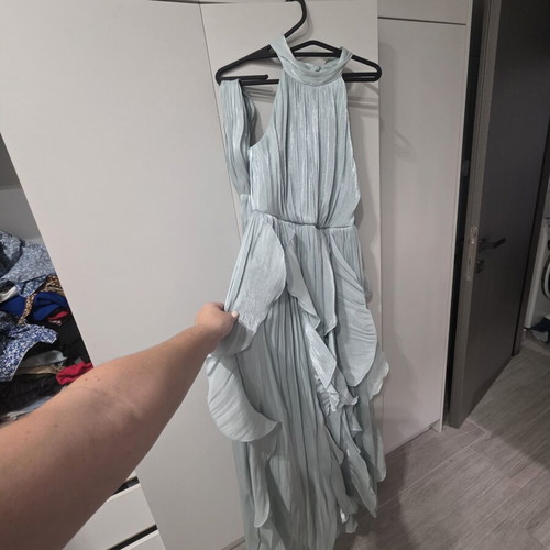 Mint green dress with belt, size L / 40 / 12