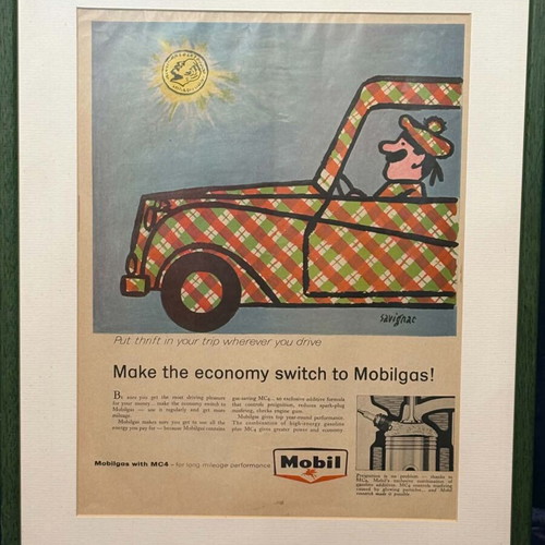 Original Mobilgas Advertising Poster
