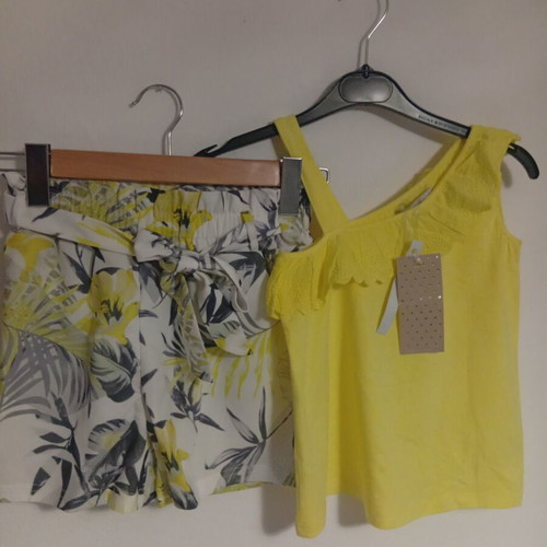 Ebita summer set for girls size 12, new, colorful yellow