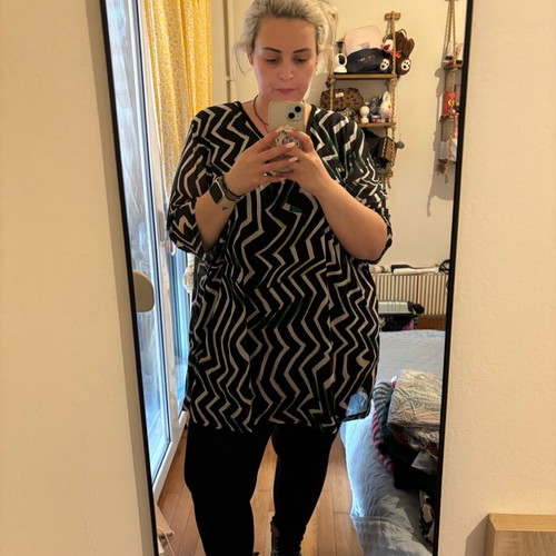 Ulla Popken blouse dress like new with unique back and opening