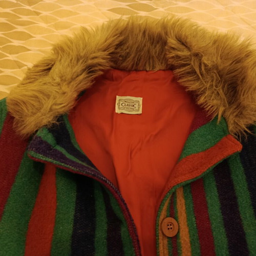 Wool women's jacket multicolor like new, size XL