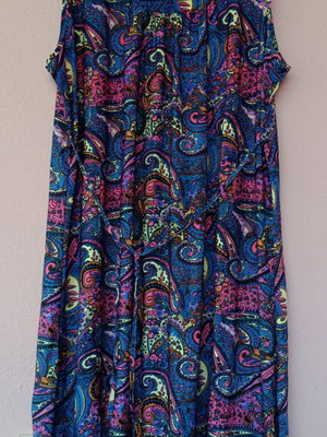 TZO Plus Size Silk Dress XXL-XXXL, Lightweight, Airy, Patterned
