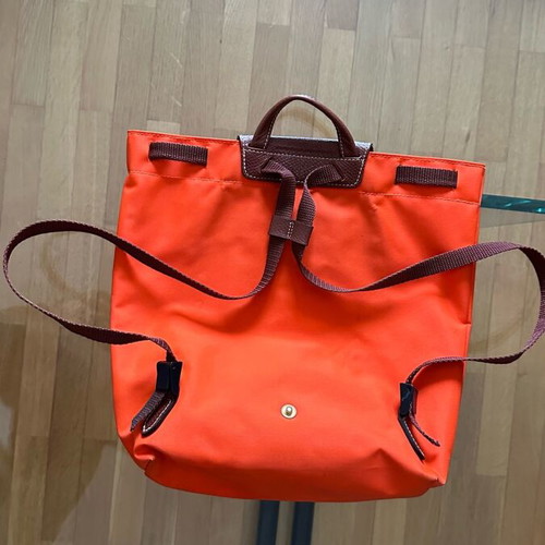 Longchamp Le Pliage small backpack orange like new