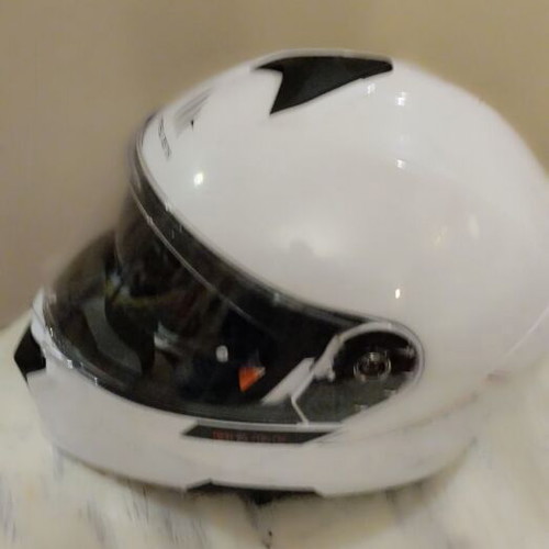 Folding helmet like new with additional sun visor