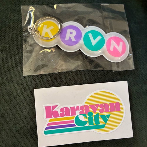 Karavan keychain new with free sticker