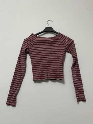 Striped crop top size M used, multicolor
