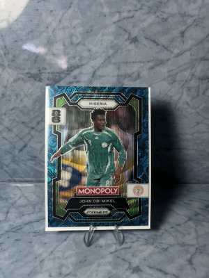 John Obi Mikel 2026 Panini Prizm Monopoly Blue Nigeria card