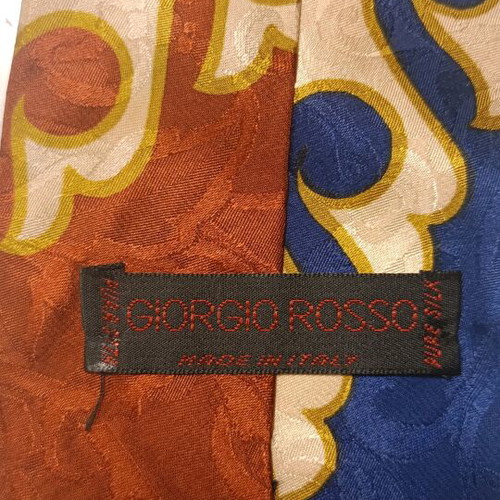 Silk Italian tie like new, multicolored with retro design