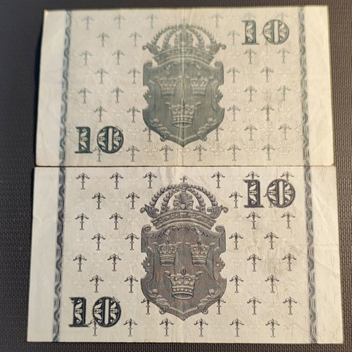 Sweden banknotes set 5 Kronor 1944 & 1959, different types
