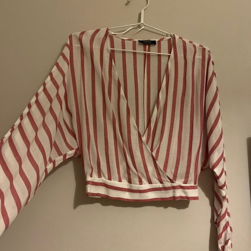 Summer blouse with elastic waist, size S