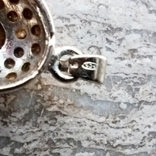 Silver 925 pendant new, blue and silver
