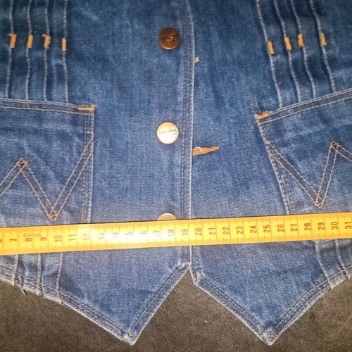 Wrangler denim vest like new, blue, size XS