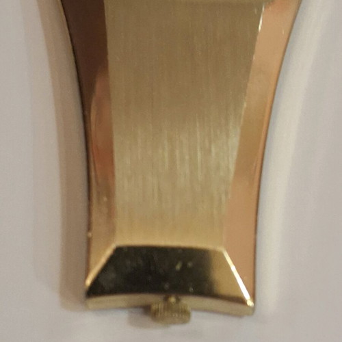 Vintage Sheffield gold tone watch uniquely shaped 1970s used, not working