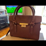 Handbag with strap used, brown