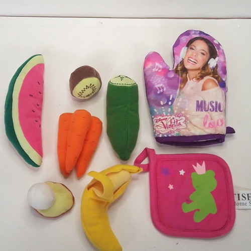 Children's soft velvet kitchen toys used, pack of 8 pieces