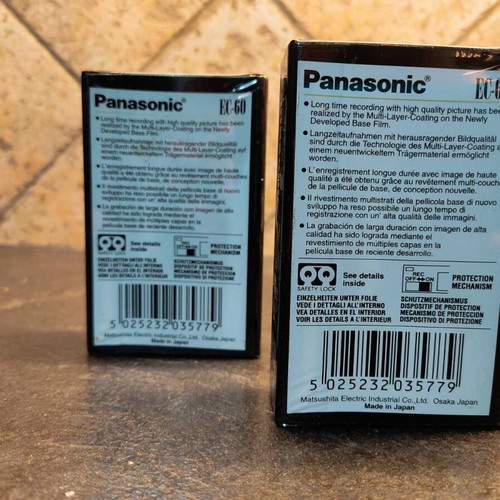 Panasonic SHG EC-60 VHSC cassette tapes sealed set of 2 new