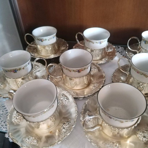 Vintage coffee and tea cups set of 10, collectible