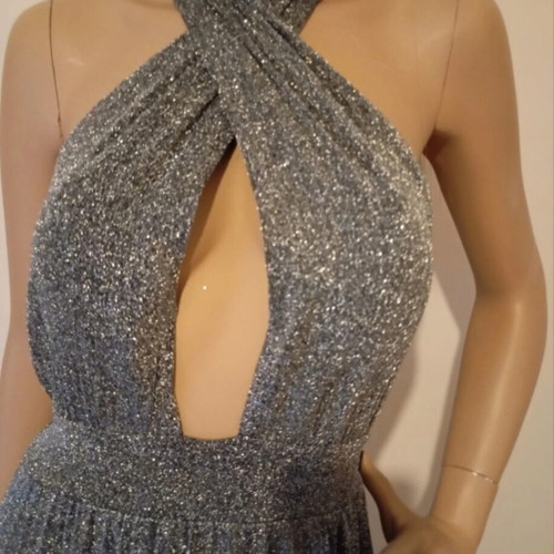 Dress new silver glitter, one size, versatile bust tie