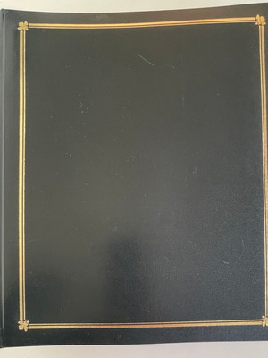 Large photo album like new, blue leatherette, 29x33x8 cm