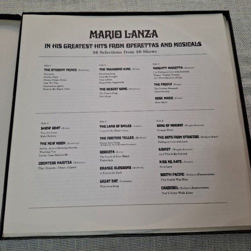 Mario Lanza In His Greatest Hits 3XLP Box μεταχειρισμένο, κλασσική