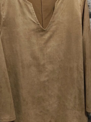 Suede dress i&d colors like new, beige and brown, size L