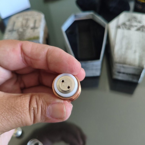 Deathwish Modz mechanical mod set used with Crossbones Mod and Unholy RDA